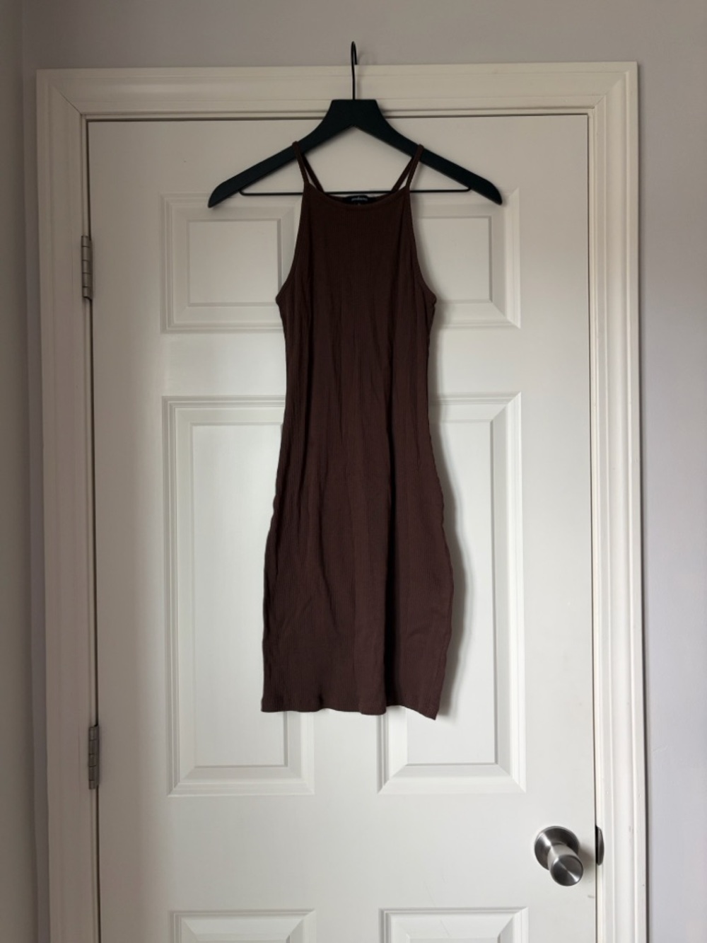 Ambiance Chocolate Brown Mini Bodycon Dress